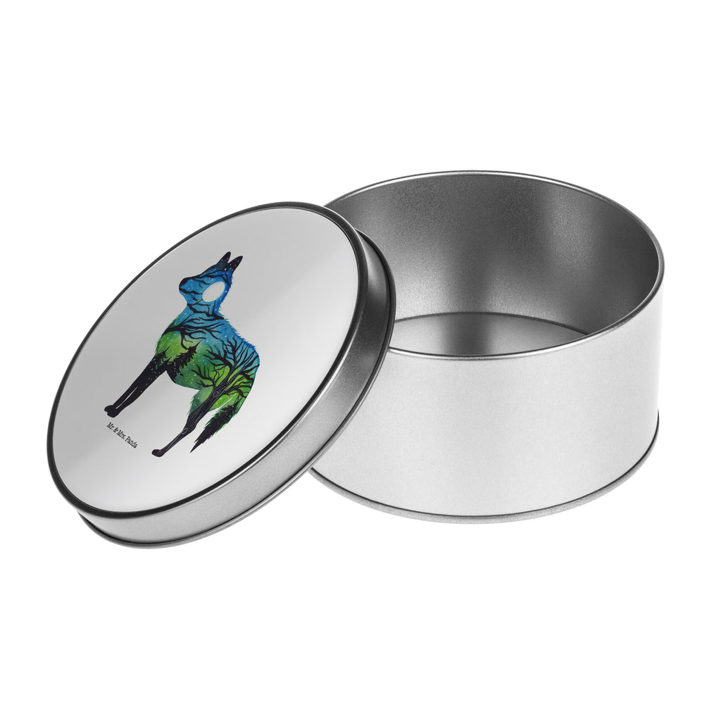 Blechdose rund Fuchs Landschaft Metalldose, Keksdose, Dose, Vorratsdose, Geschenkbox, Blumen Deko, Frühlings Deko, Sommer Deko, Dekoration, positive Botschaft, Naturliebhaber, Outdoor, Natur, Abenteuer, Fuchs, Landschaft, Motiv, Aquarell, Zeichnung