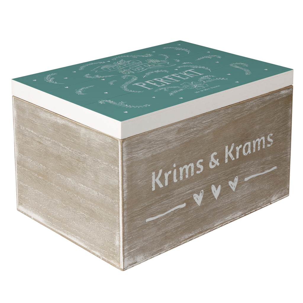 Holzkiste Für mich bist du perfekt Partner Geschenk, Freundin Geschenk, Freund Geschenk, Liebe spruch, Geschenk Jahrestag, Traumfrau, Traummann, Hochzeitstag Holzkiste, Kiste, Schatzkiste, Truhe, Schatulle, XXL,  Erinnerungsbox, Erinnerungskiste, Dekokiste, Aufbewahrungsbox  Blumen Deko, Frühlings Deko, Sommer Deko, Dekoration, positive Botschaft, Naturliebhaber, Outdoor, Natur, Abenteuer