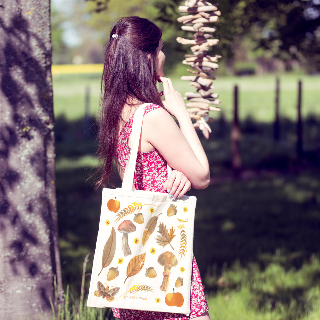 Einkaufstasche Herbst Tragetasche, Tasche, Beutel, Stofftasche, Baumwolltasche, Umhängetasche, Shopper, Blumen Deko, Frühlings Deko, Sommer Deko, Dekoration, positive Botschaft, Naturliebhaber, Outdoor, Natur, Abenteuer, Herbst, Herbstlaub, Geschenk Natur, Jahreszeit Motiv, Naturmotiv, Blätter, Blatt, September, Oktober, November, Pilze