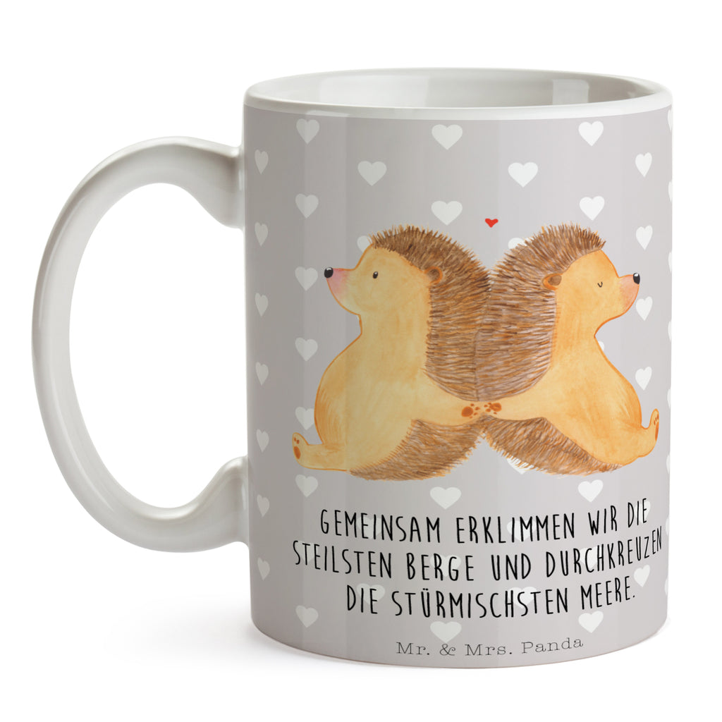 Tasse Igel händchenhaltend Igel, Igelliebe, Hand in Hand, Liebesbeweis, große Liebe, Liebesbotschaft, Liebesbeweis, Jahrestag, Verlobung, Hochzeit, Lieblingsmensch, Gemeinsamkeit, Love, Geschenk für zwei, Liebesgeschenk Becher, Kaffeetasse, Kaffeebecher, Tee, Frühstück, Büro  Liebe,  Partner, Freund, Freundin, Ehemann, Ehefrau, Heiraten, Verlobung, Heiratsantrag, Liebesgeschenk, Jahrestag, Hocheitstag