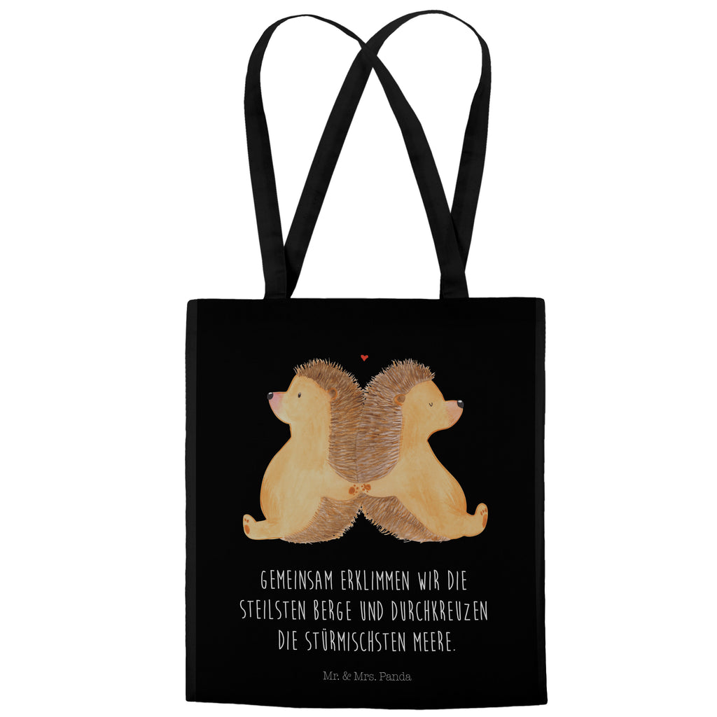 Tragetasche Igel händchenhaltend Beuteltasche, Beutel, Einkaufstasche, Jutebeutel, Stoffbeutel, Liebe, Partner, Freund, Freundin, Ehemann, Ehefrau, Heiraten, Verlobung, Heiratsantrag, Liebesgeschenk, Jahrestag, Hocheitstag, Igel, Igelliebe, Hand in Hand, Liebesbeweis, große Liebe, Liebesbotschaft, Hochzeit, Lieblingsmensch, Gemeinsamkeit, Love, Geschenk für zwei