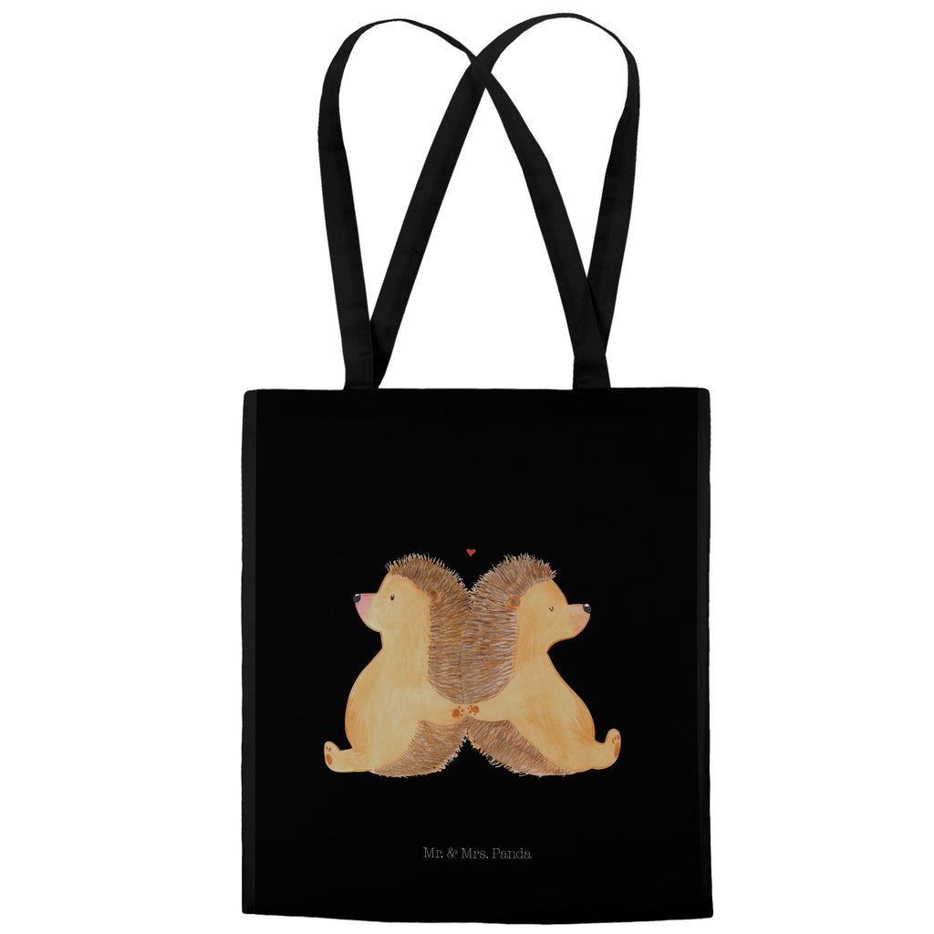Tragetasche Igel händchenhaltend Beuteltasche, Beutel, Einkaufstasche, Jutebeutel, Stoffbeutel, Liebe, Partner, Freund, Freundin, Ehemann, Ehefrau, Heiraten, Verlobung, Heiratsantrag, Liebesgeschenk, Jahrestag, Hocheitstag, Igel, Igelliebe, Hand in Hand, Liebesbeweis, große Liebe, Liebesbotschaft, Hochzeit, Lieblingsmensch, Gemeinsamkeit, Love, Geschenk für zwei