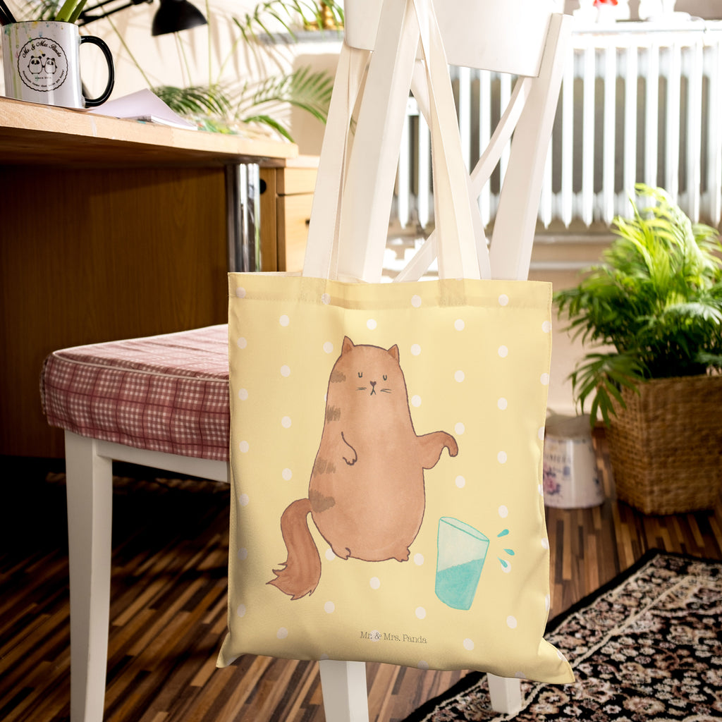 Einkaufstasche Katze Wasserglas Tragetasche, Tasche, Beutel, Stofftasche, Baumwolltasche, Umhängetasche, Shopper, Katze, Katzenmotiv, Katzenfan, Katzendeko, Katzenfreund, Katzenliebhaber, Katzenprodukte, Katzenartikel, Katzenaccessoires, Katzensouvenirs, Katzenliebhaberprodukte, Katzenmotive, Katzen, Kater, Mietze, Cat, Cats, Katzenhalter, Katzenbesitzerin, Haustier, Wasser, Glas
