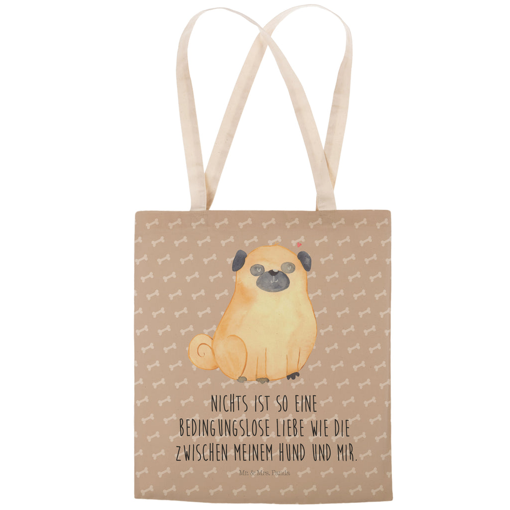 Einkaufstasche Mops Tragetasche, Tasche, Beutel, Stofftasche, Baumwolltasche, Umhängetasche, Shopper, Hund, Hundemotiv, Haustier, Hunderasse, Tierliebhaber, Hundebesitzer, Sprüche, Mops, Liebe, Hundeliebe