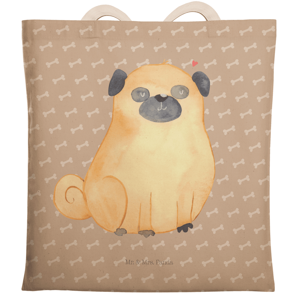 Einkaufstasche Mops Tragetasche, Tasche, Beutel, Stofftasche, Baumwolltasche, Umhängetasche, Shopper, Hund, Hundemotiv, Haustier, Hunderasse, Tierliebhaber, Hundebesitzer, Sprüche, Mops, Liebe, Hundeliebe