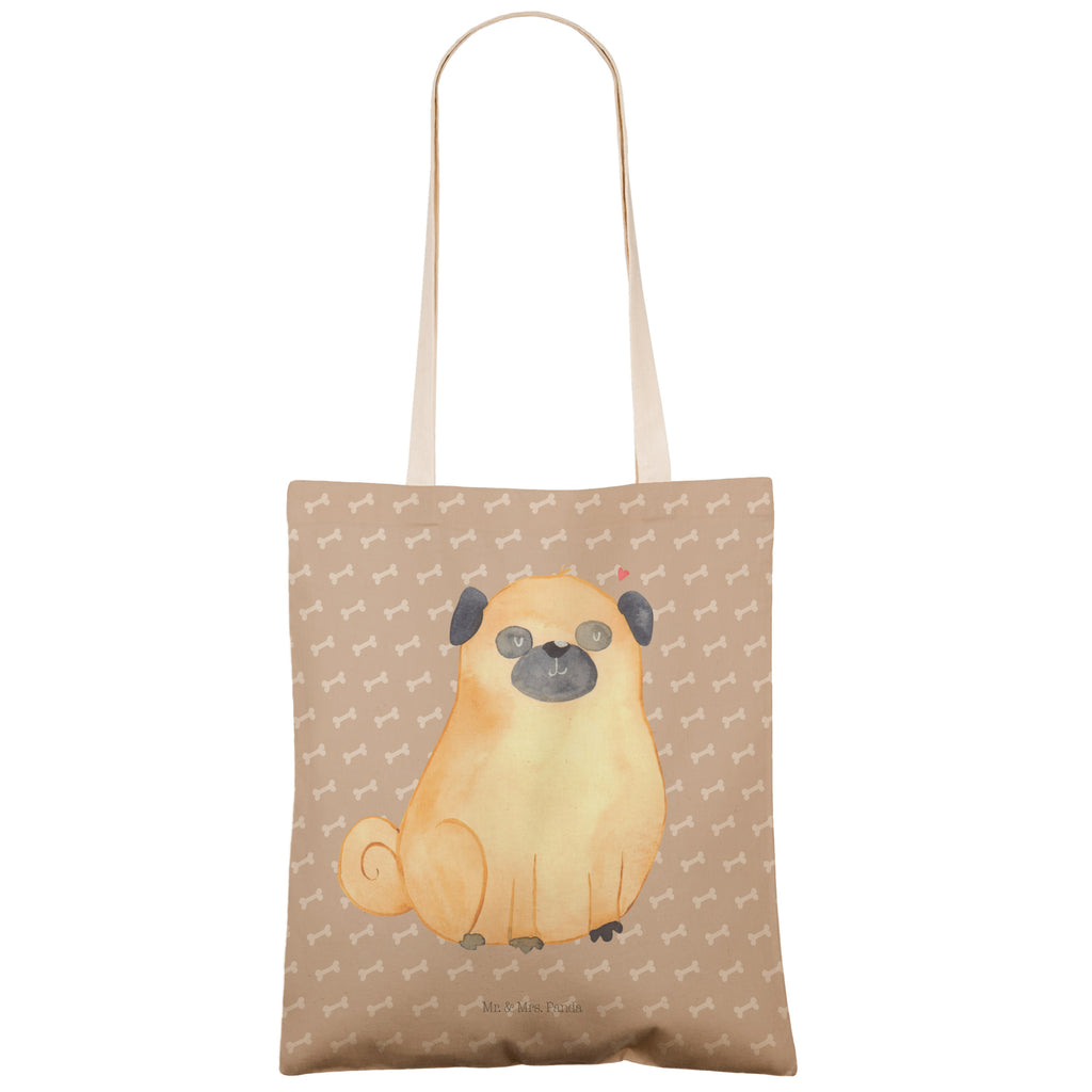 Einkaufstasche Mops Tragetasche, Tasche, Beutel, Stofftasche, Baumwolltasche, Umhängetasche, Shopper, Hund, Hundemotiv, Haustier, Hunderasse, Tierliebhaber, Hundebesitzer, Sprüche, Mops, Liebe, Hundeliebe
