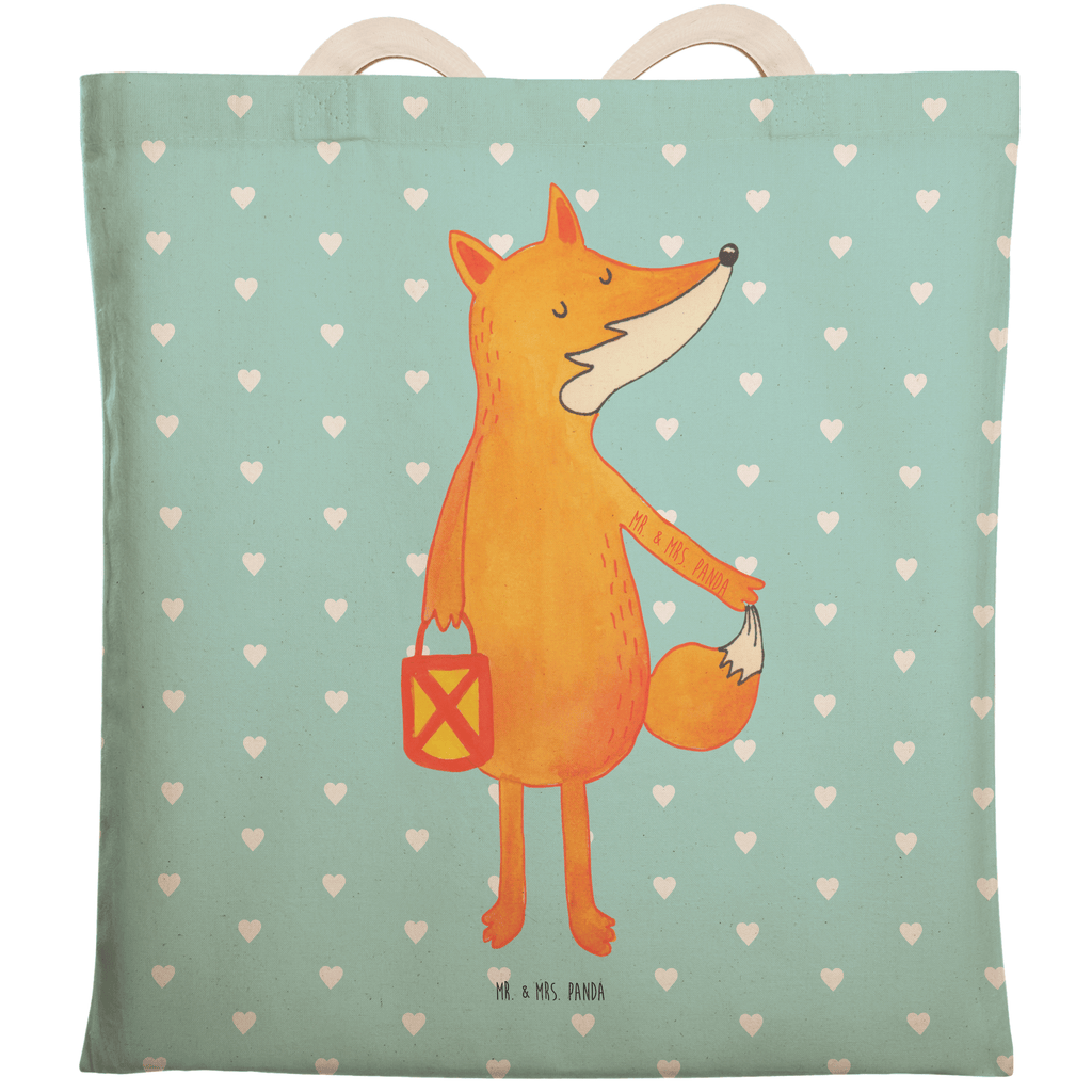 Einkaufstasche Fuchs Laterne Tragetasche, Tasche, Beutel, Stofftasche, Baumwolltasche, Umhängetasche, Shopper, Fuchs, Füchse, Spruch trösten, Liebeskummer Spruch, Laterne, Sankt Martin, Laternenumzug, Aufmuntern, Cäsar Otto Hugo Flaischlen