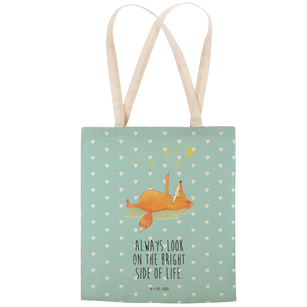 Einkaufstasche Fuchs Sterne Tragetasche, Tasche, Beutel, Stofftasche, Baumwolltasche, Umhängetasche, Shopper, Fuchs, Füchse, tröstende Worte, Spruch positiv, Spruch schön, Romantik, Always Look on the Bright Side of Life