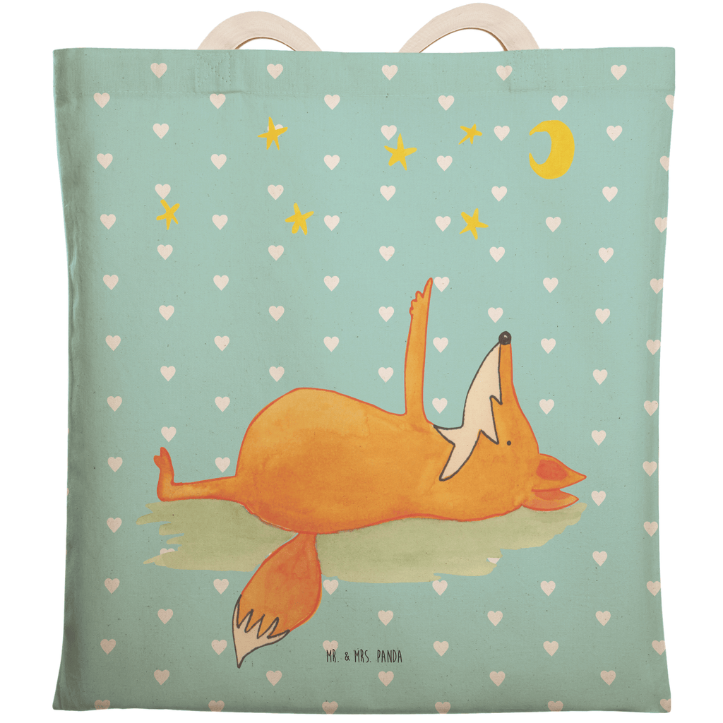 Einkaufstasche Fuchs Sterne Tragetasche, Tasche, Beutel, Stofftasche, Baumwolltasche, Umhängetasche, Shopper, Fuchs, Füchse, tröstende Worte, Spruch positiv, Spruch schön, Romantik, Always Look on the Bright Side of Life