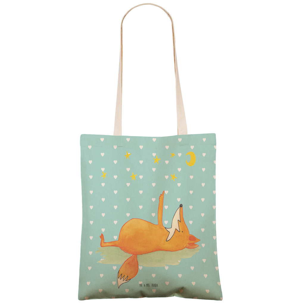 Einkaufstasche Fuchs Sterne Tragetasche, Tasche, Beutel, Stofftasche, Baumwolltasche, Umhängetasche, Shopper, Fuchs, Füchse, tröstende Worte, Spruch positiv, Spruch schön, Romantik, Always Look on the Bright Side of Life
