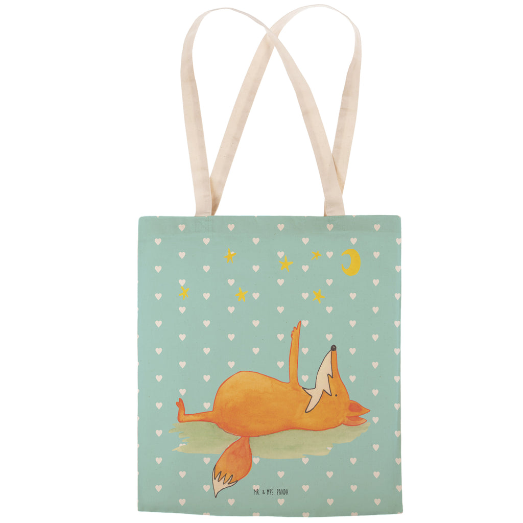 Einkaufstasche Fuchs Sterne Tragetasche, Tasche, Beutel, Stofftasche, Baumwolltasche, Umhängetasche, Shopper, Fuchs, Füchse, tröstende Worte, Spruch positiv, Spruch schön, Romantik, Always Look on the Bright Side of Life