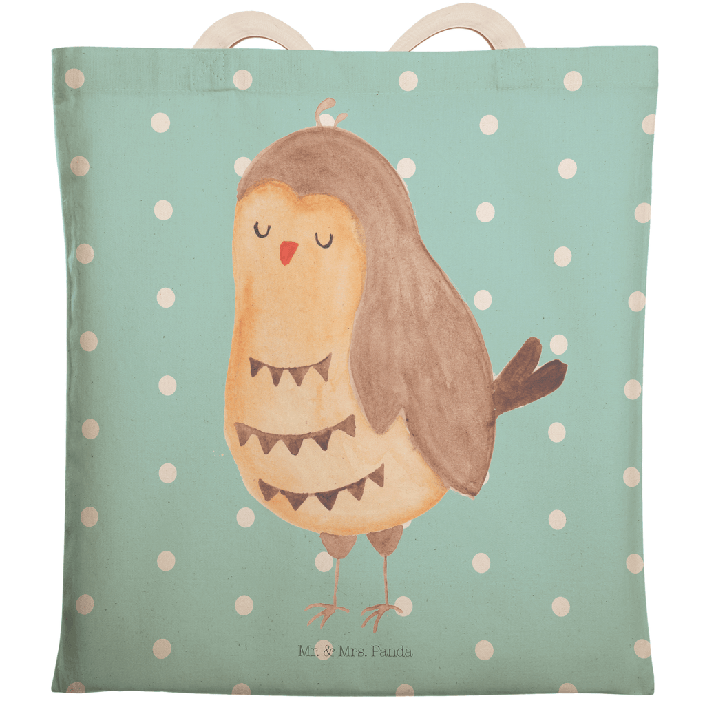 Einkaufstasche Eule Zufrieden Tragetasche, Tasche, Beutel, Stofftasche, Baumwolltasche, Umhängetasche, Shopper, Eule, Eule Spruch, Eule deko, Owl, Liebe Spruch, Romantisch, Wortspiel lustig, Spruch schön, Geschenk Hochzeitstag