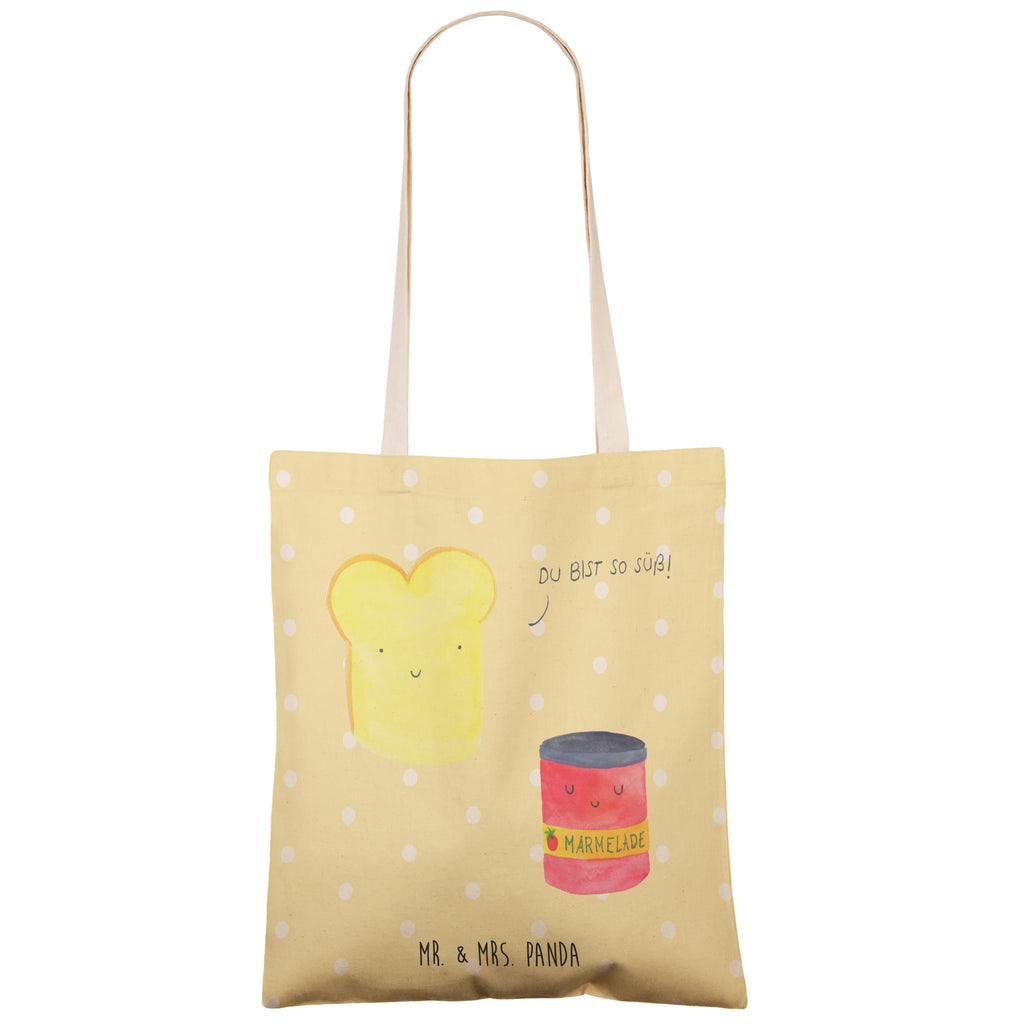 Einkaufstasche Toast & Marmelade Tragetasche, Tasche, Beutel, Stofftasche, Baumwolltasche, Umhängetasche, Shopper, Tiermotive, Gute Laune, lustige Sprüche, Tiere, Toast, Marmelade, Dreamteam, süße Postkarte, süß, Küche Deko, Küche Spruch, Frühstück Einladung, Brot, Toastbrot