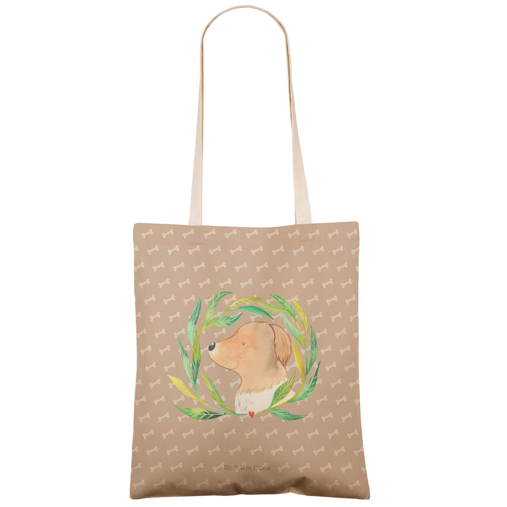 Einkaufstasche Hund Ranke Tragetasche, Tasche, Beutel, Stofftasche, Baumwolltasche, Umhängetasche, Shopper, Hund, Hundemotiv, Haustier, Hunderasse, Tierliebhaber, Hundebesitzer, Sprüche, Ranke, Therapie, Selbsttherapie, Hundeliebe, Hundeglück, Hunde