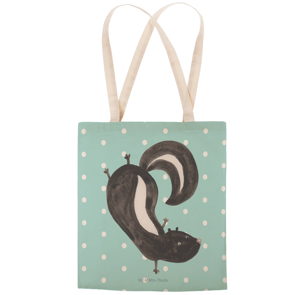 Einkaufstasche Stinktier Handstand Tragetasche, Tasche, Beutel, Stofftasche, Baumwolltasche, Umhängetasche, Shopper, Stinktier, Skunk, Wildtier, Raubtier, Stinker, Stinki, Spielplatz, verpielt, Kind
