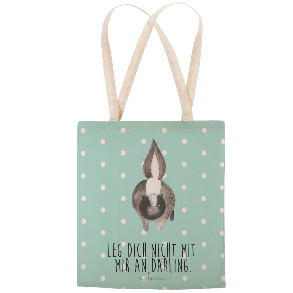 Einkaufstasche Stinktier Angriff Tragetasche, Tasche, Beutel, Stofftasche, Baumwolltasche, Umhängetasche, Shopper, Stinktier, Skunk, Wildtier, Raubtier, Stinker, Stinki, wütend, Drohung