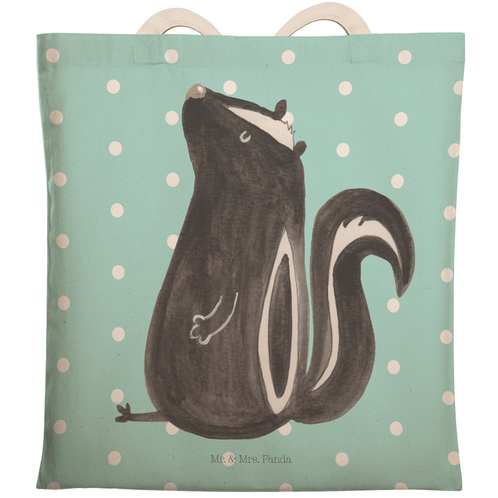Einkaufstasche Stinktier sitzend Tragetasche, Tasche, Beutel, Stofftasche, Baumwolltasche, Umhängetasche, Shopper, Stinktier, Skunk, Wildtier, Raubtier, Stinker, Stinki, Spruch, Büro, Recht, Besserwisser