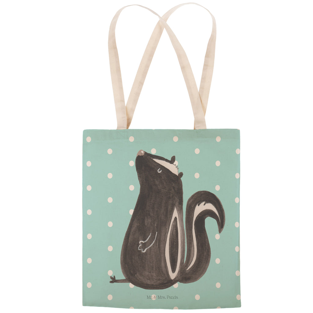 Einkaufstasche Stinktier sitzend Tragetasche, Tasche, Beutel, Stofftasche, Baumwolltasche, Umhängetasche, Shopper, Stinktier, Skunk, Wildtier, Raubtier, Stinker, Stinki, Spruch, Büro, Recht, Besserwisser