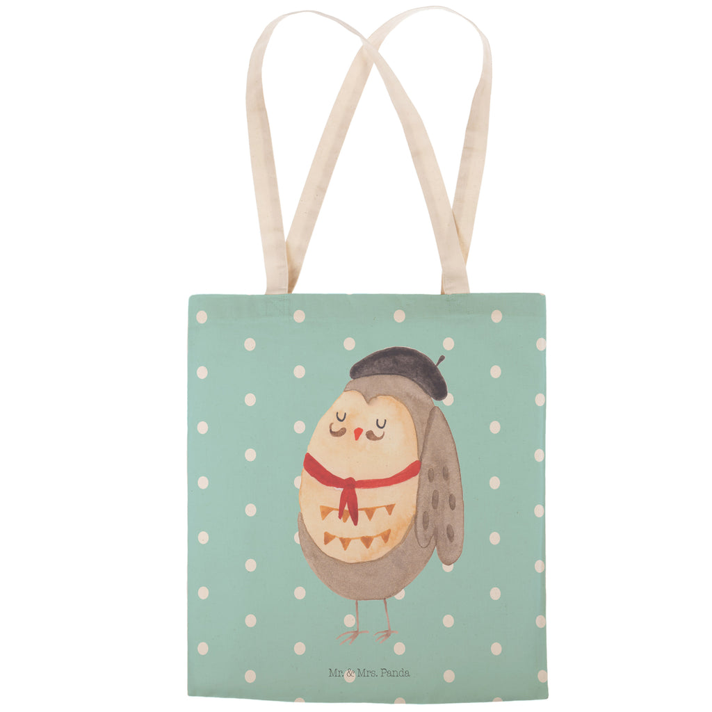 Einkaufstasche Eule Französisch Tragetasche, Tasche, Beutel, Stofftasche, Baumwolltasche, Umhängetasche, Shopper, Eule, Eulen, Eule Deko, Owl, hibou, La vie est belle, das Leben ist schön, Spruch schön, Spruch Französisch, Frankreich