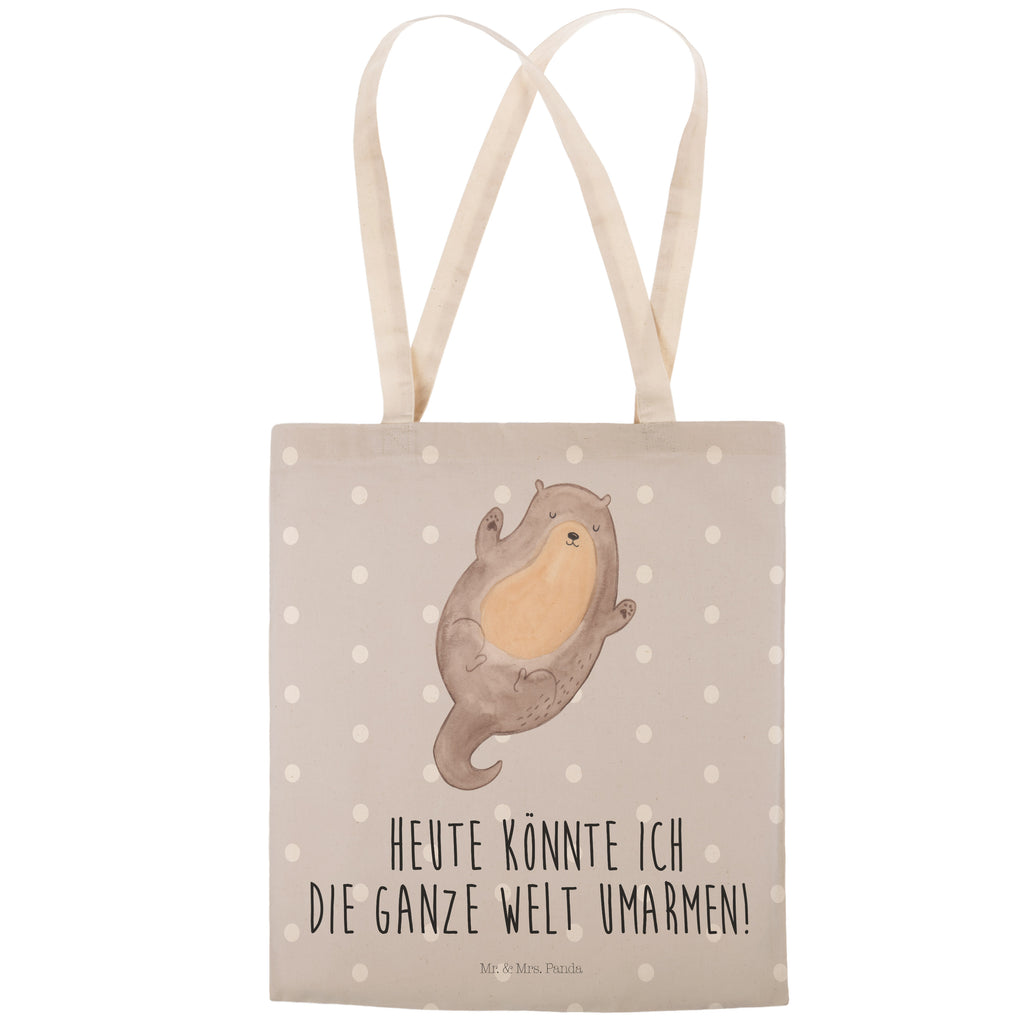 Einkaufstasche Otter Umarmen Tragetasche, Tasche, Beutel, Stofftasche, Baumwolltasche, Umhängetasche, Shopper, Otter, Fischotter, Seeotter, Otter Seeotter See Otter