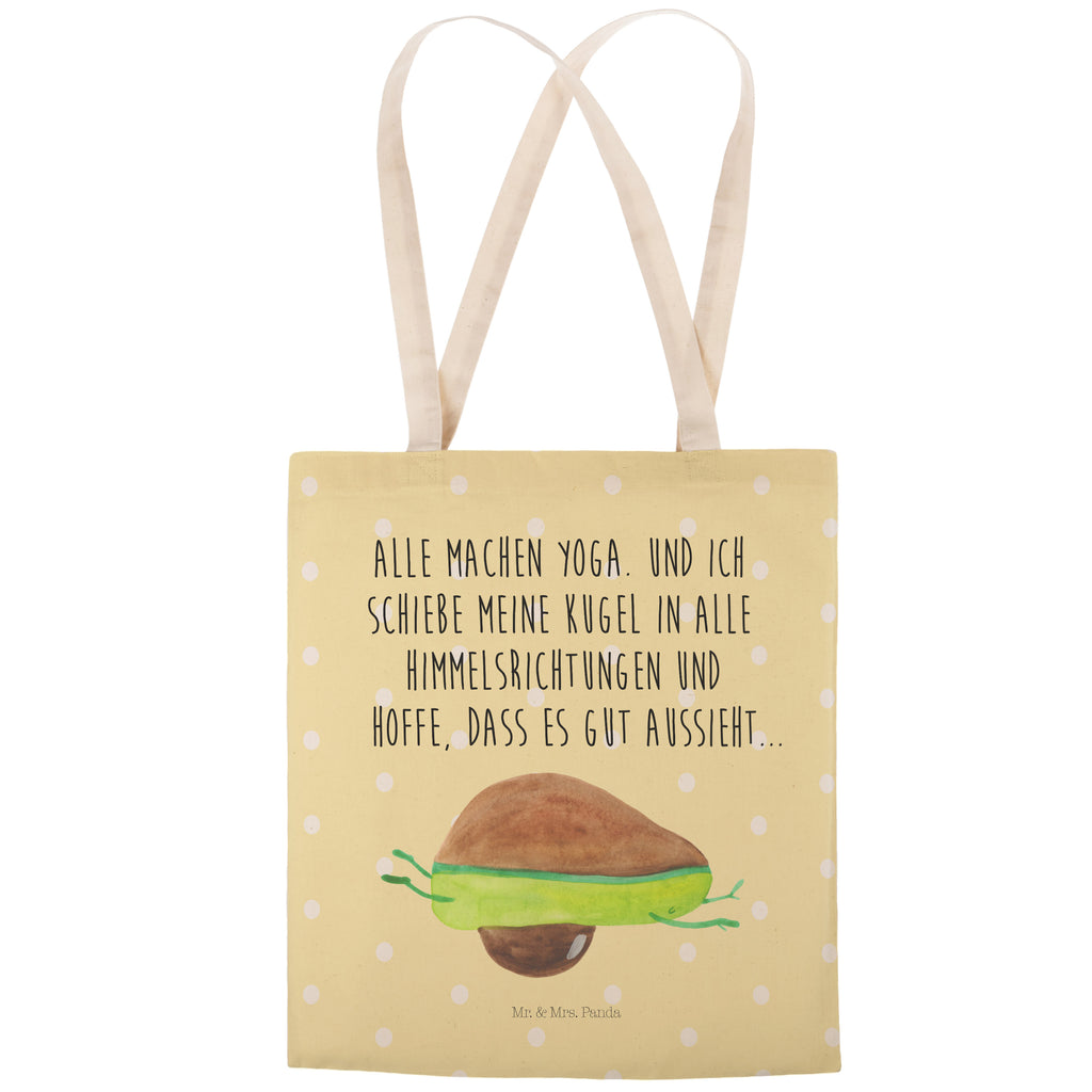 Einkaufstasche Avocado Yoga Tragetasche, Tasche, Beutel, Stofftasche, Baumwolltasche, Umhängetasche, Shopper, Avocado, Veggie, Vegan, Gesund, Avocado Yoga Vegan