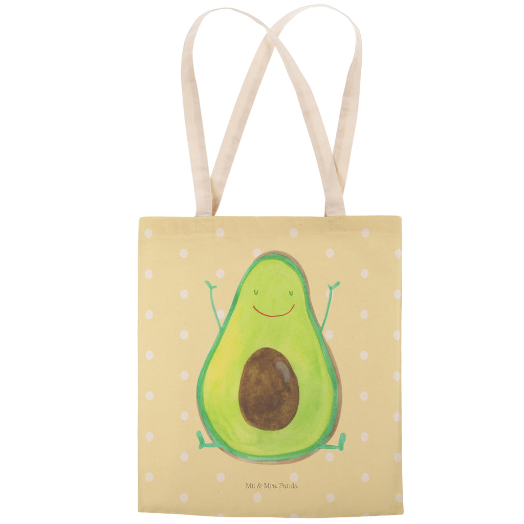 Einkaufstasche Avocado Happy Tragetasche, Tasche, Beutel, Stofftasche, Baumwolltasche, Umhängetasche, Shopper, Avocado, Veggie, Vegan, Gesund, Chaos