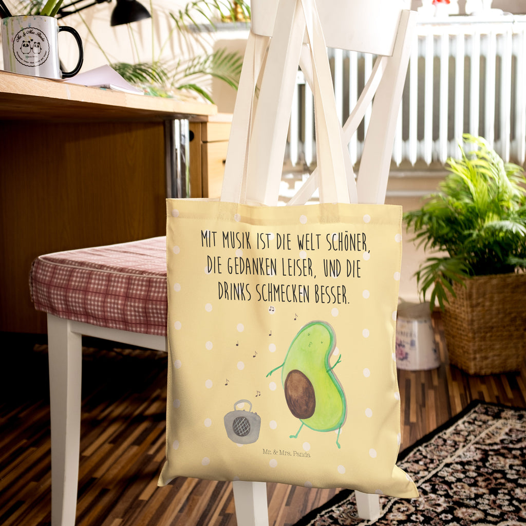 Einkaufstasche Avocado tanzt Tragetasche, Tasche, Beutel, Stofftasche, Baumwolltasche, Umhängetasche, Shopper, Avocado, Veggie, Vegan, Gesund