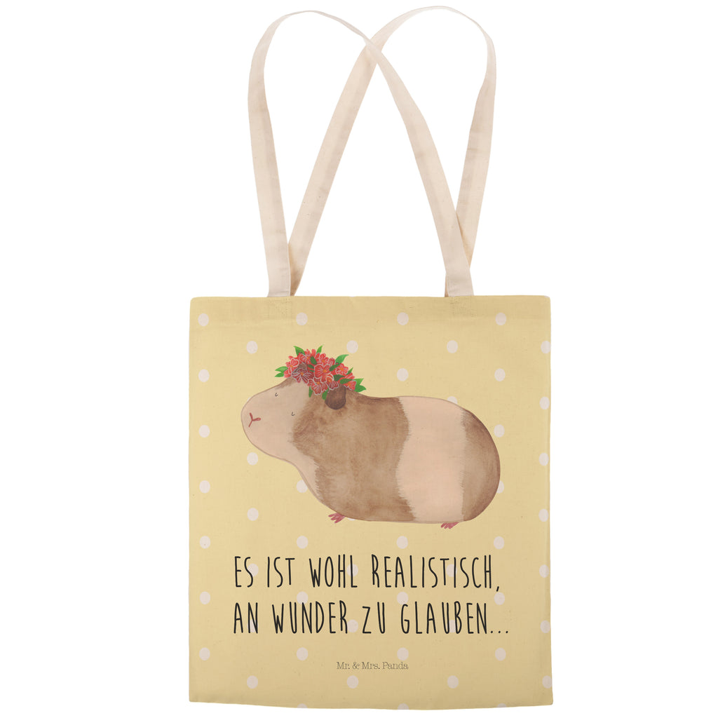 Einkaufstasche Meerschweinchen weise Tragetasche, Tasche, Beutel, Stofftasche, Baumwolltasche, Umhängetasche, Shopper, Tiermotive, Gute Laune, lustige Sprüche, Tiere, Meerschweinchen, Meerie, Meeries, Wunder, Blumenkind, Realität, Spruch, Weisheit, Motivation, Wunderland