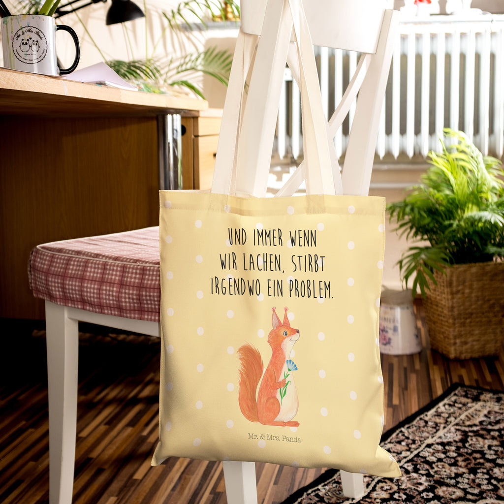 Einkaufstasche Eichhörnchen Blume Tragetasche, Tasche, Beutel, Stofftasche, Baumwolltasche, Umhängetasche, Shopper, Tiermotive, Gute Laune, lustige Sprüche, Tiere, Eichhörnchen, Eichhorn, Spruch positiv, Lachen, Spaß, Motivation Sprüche, Motivation Bilder, glücklich Spruch, Spruch Deko