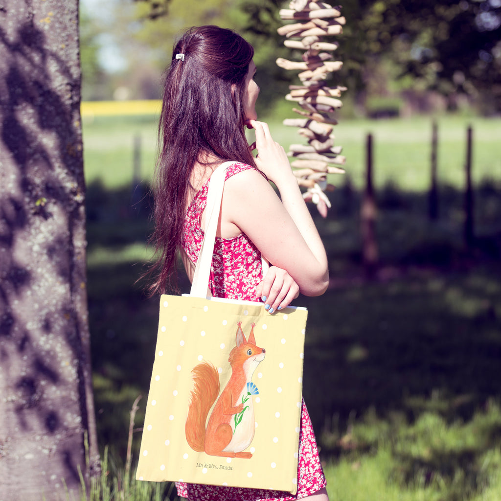 Einkaufstasche Eichhörnchen Blume Tragetasche, Tasche, Beutel, Stofftasche, Baumwolltasche, Umhängetasche, Shopper, Tiermotive, Gute Laune, lustige Sprüche, Tiere, Eichhörnchen, Eichhorn, Spruch positiv, Lachen, Spaß, Motivation Sprüche, Motivation Bilder, glücklich Spruch, Spruch Deko