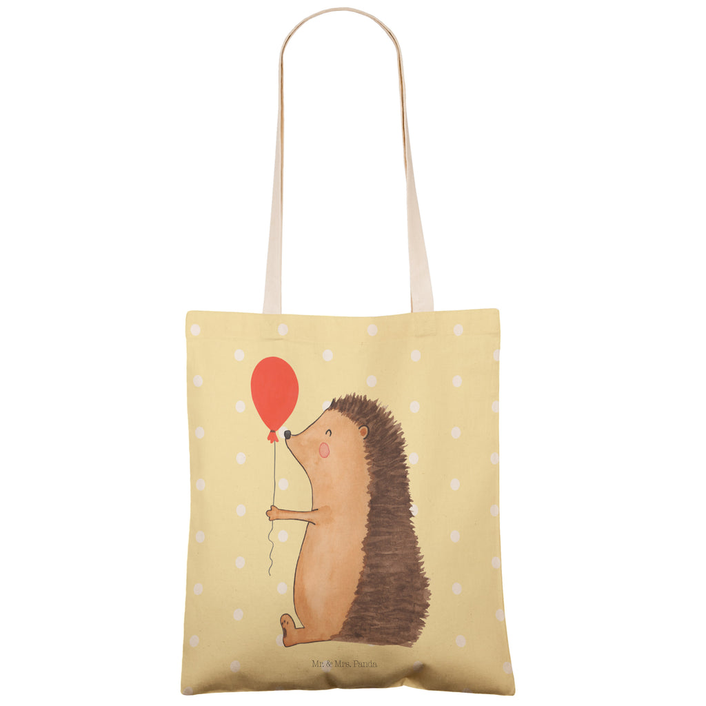 Einkaufstasche Igel mit Luftballon Tragetasche, Tasche, Beutel, Stofftasche, Baumwolltasche, Umhängetasche, Shopper, Tiermotive, Gute Laune, lustige Sprüche, Tiere, Igel, Geburtstag, Herzlichen Glückwunsch, Glückwunsch, Geburtstagskind, Ballon, Happy Birthday