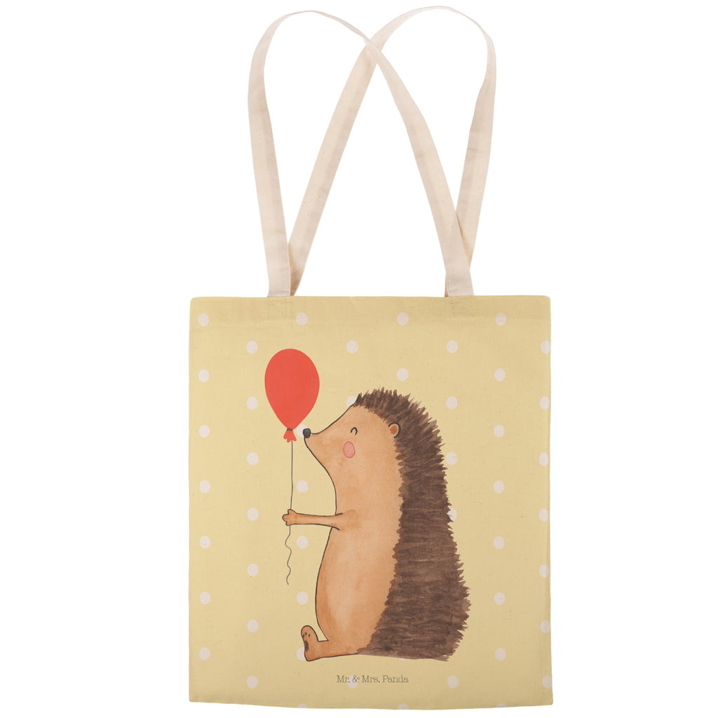 Einkaufstasche Igel mit Luftballon Tragetasche, Tasche, Beutel, Stofftasche, Baumwolltasche, Umhängetasche, Shopper, Tiermotive, Gute Laune, lustige Sprüche, Tiere, Igel, Geburtstag, Herzlichen Glückwunsch, Glückwunsch, Geburtstagskind, Ballon, Happy Birthday