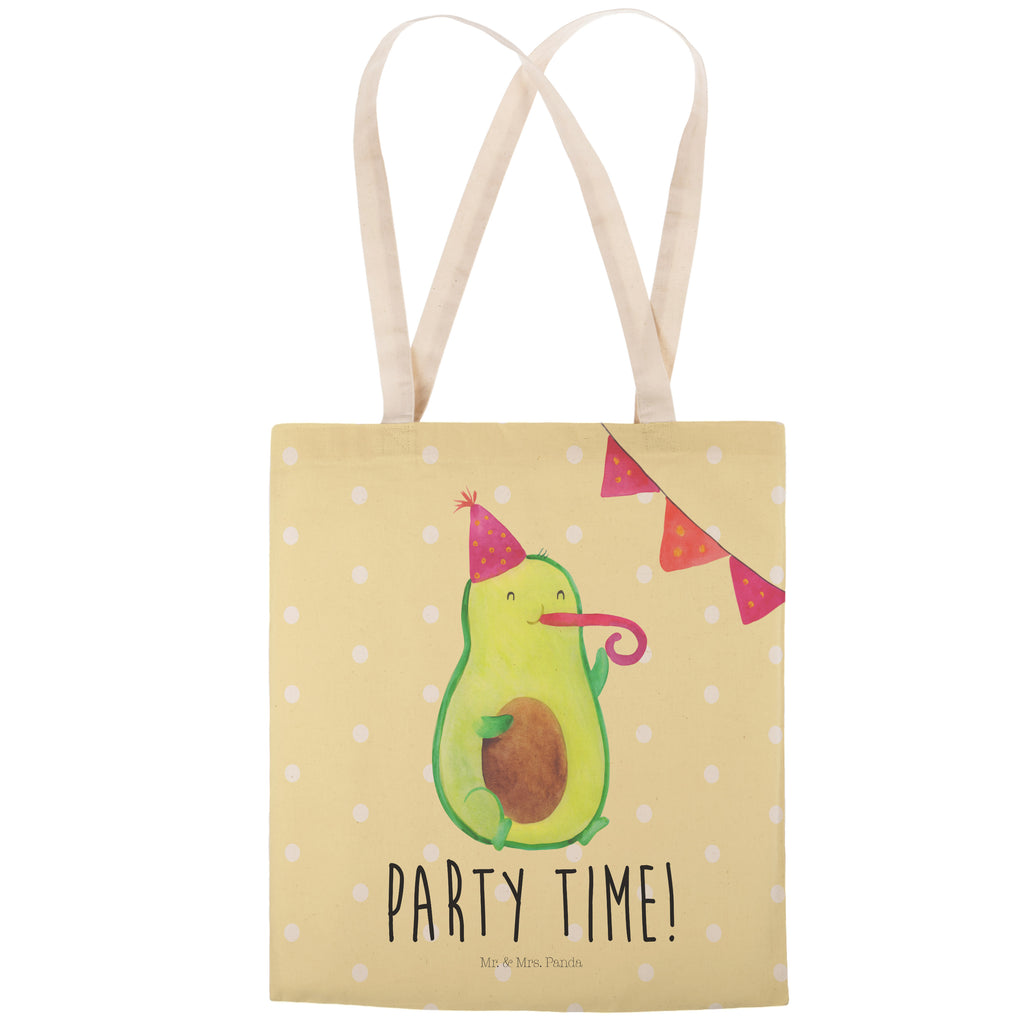 Einkaufstasche Avocado Party Time Tragetasche, Tasche, Beutel, Stofftasche, Baumwolltasche, Umhängetasche, Shopper, Avocado, Veggie, Vegan, Gesund