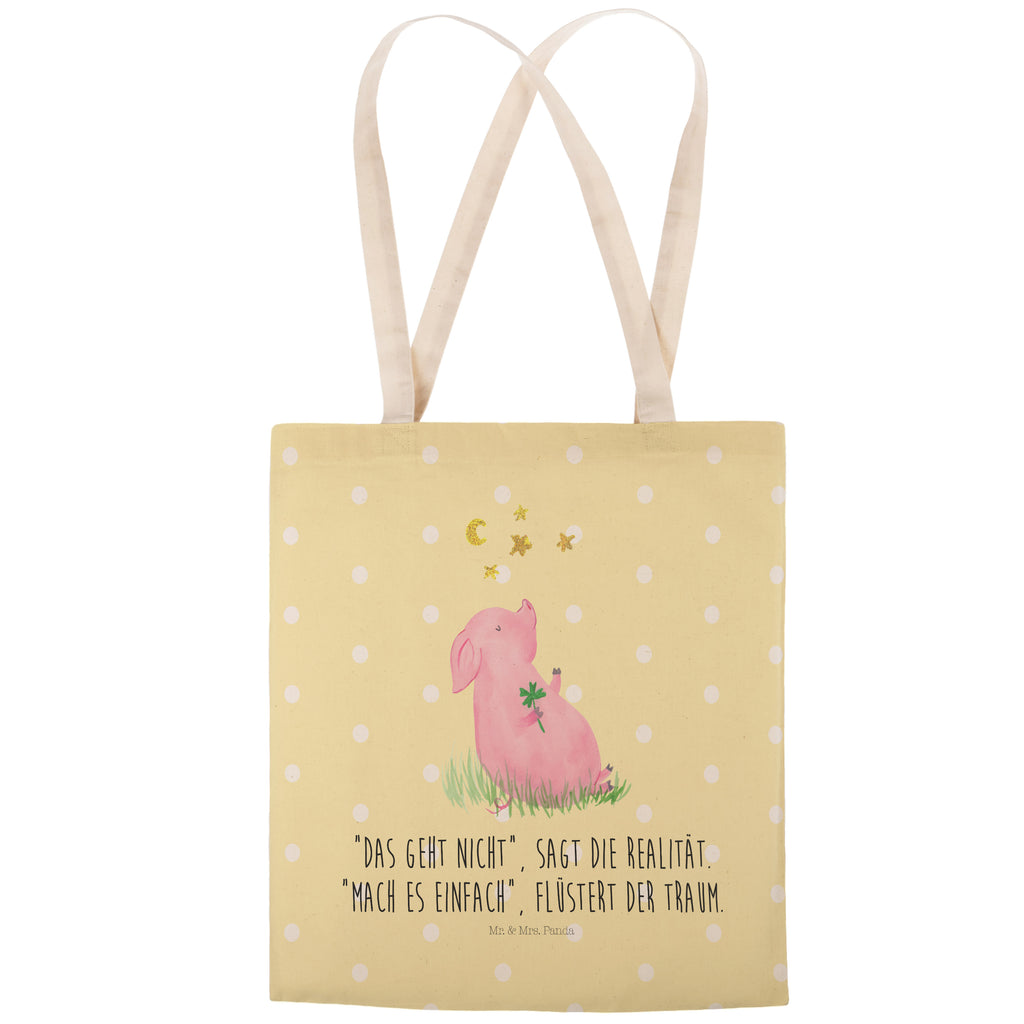 Einkaufstasche Glücksschwein Tragetasche, Tasche, Beutel, Stofftasche, Baumwolltasche, Umhängetasche, Shopper, Tiermotive, Gute Laune, lustige Sprüche, Tiere, Glücksschwein. Glück, Schwein, Schweinchen, Sterne, Sernchen, Ziele, Träume, Motivation, Glücksbringer
