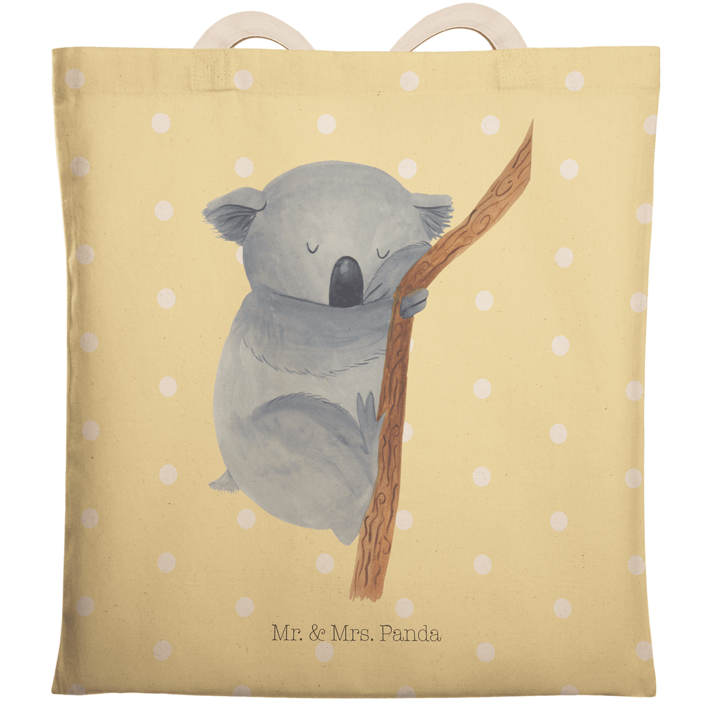 Einkaufstasche Koalabär Tragetasche, Tasche, Beutel, Stofftasche, Baumwolltasche, Umhängetasche, Shopper, Tiermotive, Gute Laune, lustige Sprüche, Tiere, Koala, träumen, Traum, schlafen, Schlafzimmer, Traumland, Bär, Koalabär