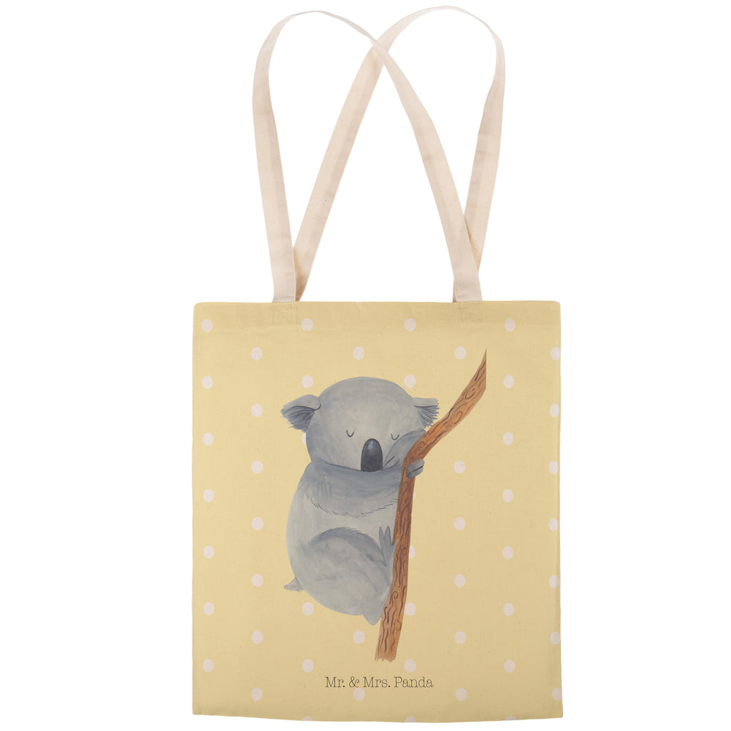 Einkaufstasche Koalabär Tragetasche, Tasche, Beutel, Stofftasche, Baumwolltasche, Umhängetasche, Shopper, Tiermotive, Gute Laune, lustige Sprüche, Tiere, Koala, träumen, Traum, schlafen, Schlafzimmer, Traumland, Bär, Koalabär