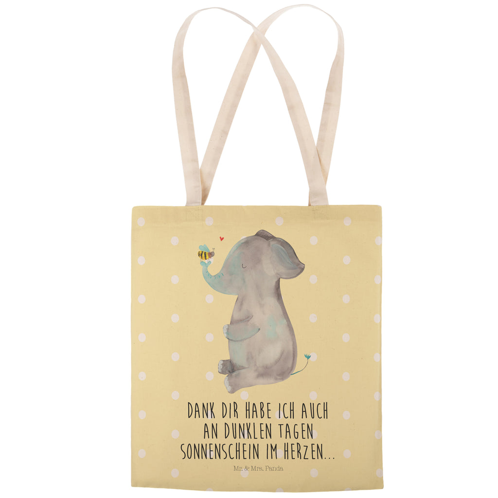 Einkaufstasche Elefant & Biene Tragetasche, Tasche, Beutel, Stofftasche, Baumwolltasche, Umhängetasche, Shopper, Tiermotive, Gute Laune, lustige Sprüche, Tiere, Elefant, Biene, Liebe, Liebesbeweis, Jahrestag, Liebesgeschenk, Heiratsantrag, Hochzeitsgeschenk, Liebesspruch