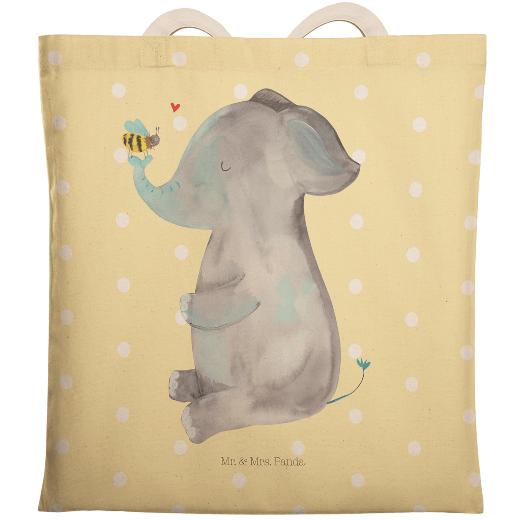 Einkaufstasche Elefant & Biene Tragetasche, Tasche, Beutel, Stofftasche, Baumwolltasche, Umhängetasche, Shopper, Tiermotive, Gute Laune, lustige Sprüche, Tiere, Elefant, Biene, Liebe, Liebesbeweis, Jahrestag, Liebesgeschenk, Heiratsantrag, Hochzeitsgeschenk, Liebesspruch