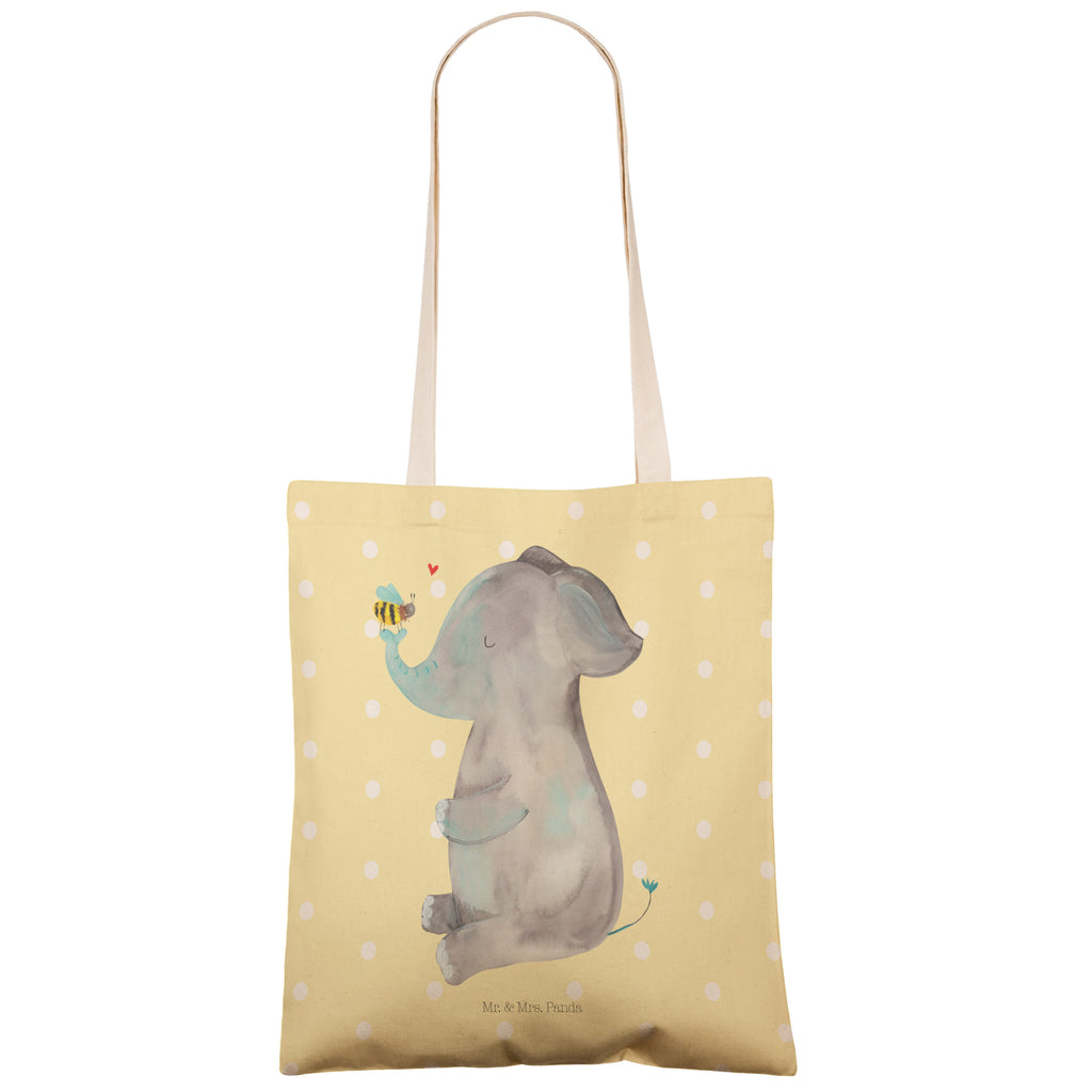 Einkaufstasche Elefant & Biene Tragetasche, Tasche, Beutel, Stofftasche, Baumwolltasche, Umhängetasche, Shopper, Tiermotive, Gute Laune, lustige Sprüche, Tiere, Elefant, Biene, Liebe, Liebesbeweis, Jahrestag, Liebesgeschenk, Heiratsantrag, Hochzeitsgeschenk, Liebesspruch