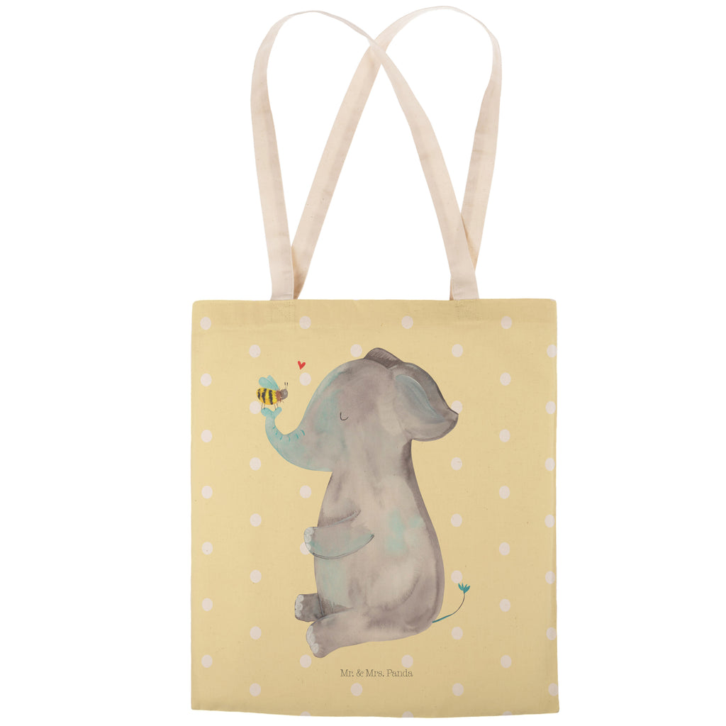 Einkaufstasche Elefant & Biene Tragetasche, Tasche, Beutel, Stofftasche, Baumwolltasche, Umhängetasche, Shopper, Tiermotive, Gute Laune, lustige Sprüche, Tiere, Elefant, Biene, Liebe, Liebesbeweis, Jahrestag, Liebesgeschenk, Heiratsantrag, Hochzeitsgeschenk, Liebesspruch