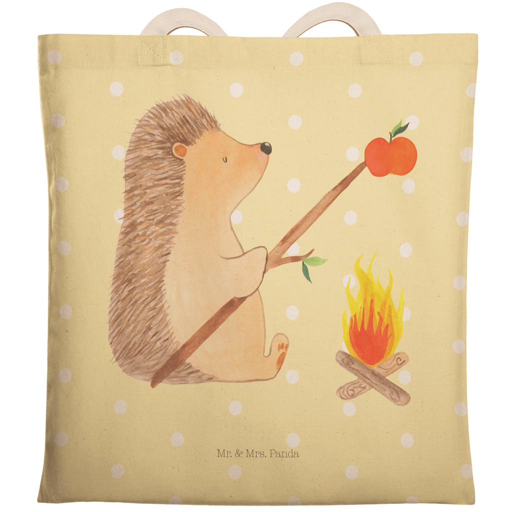 Einkaufstasche Igel grillt Tragetasche, Tasche, Beutel, Stofftasche, Baumwolltasche, Umhängetasche, Shopper, Tiermotive, Gute Laune, lustige Sprüche, Tiere, Igel, Grillen, Ziele, Motivation, arbeitslos, Sinn des Lebens, Spruch