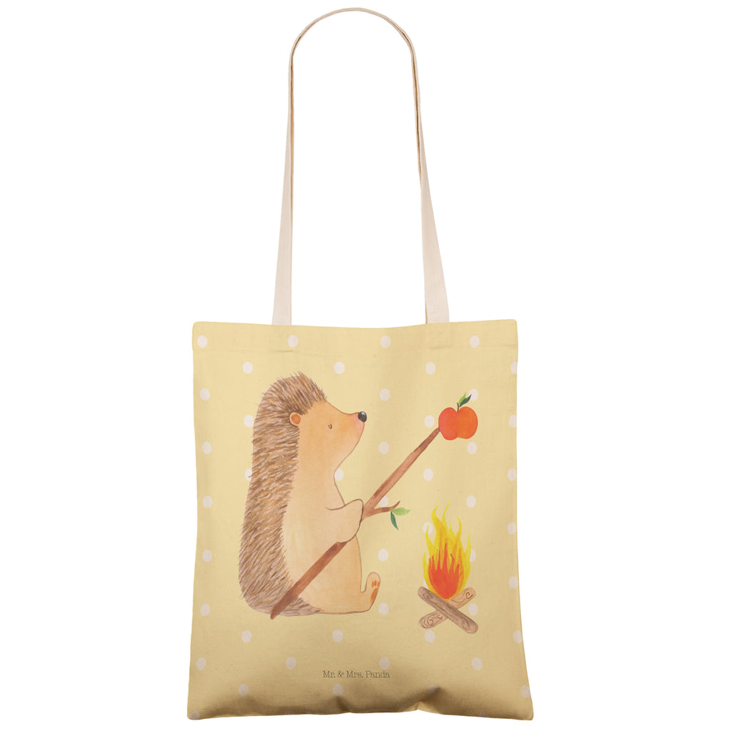 Einkaufstasche Igel grillt Tragetasche, Tasche, Beutel, Stofftasche, Baumwolltasche, Umhängetasche, Shopper, Tiermotive, Gute Laune, lustige Sprüche, Tiere, Igel, Grillen, Ziele, Motivation, arbeitslos, Sinn des Lebens, Spruch