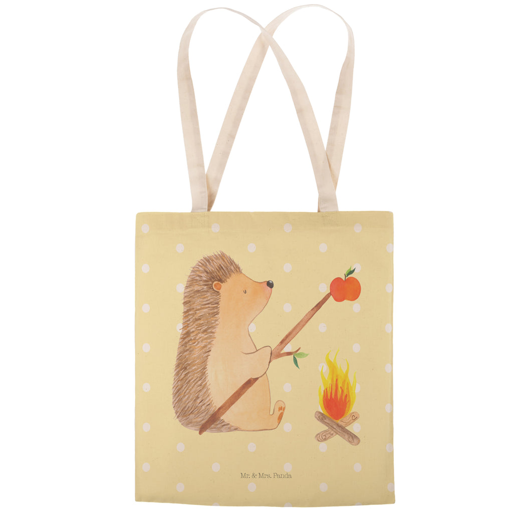 Einkaufstasche Igel grillt Tragetasche, Tasche, Beutel, Stofftasche, Baumwolltasche, Umhängetasche, Shopper, Tiermotive, Gute Laune, lustige Sprüche, Tiere, Igel, Grillen, Ziele, Motivation, arbeitslos, Sinn des Lebens, Spruch