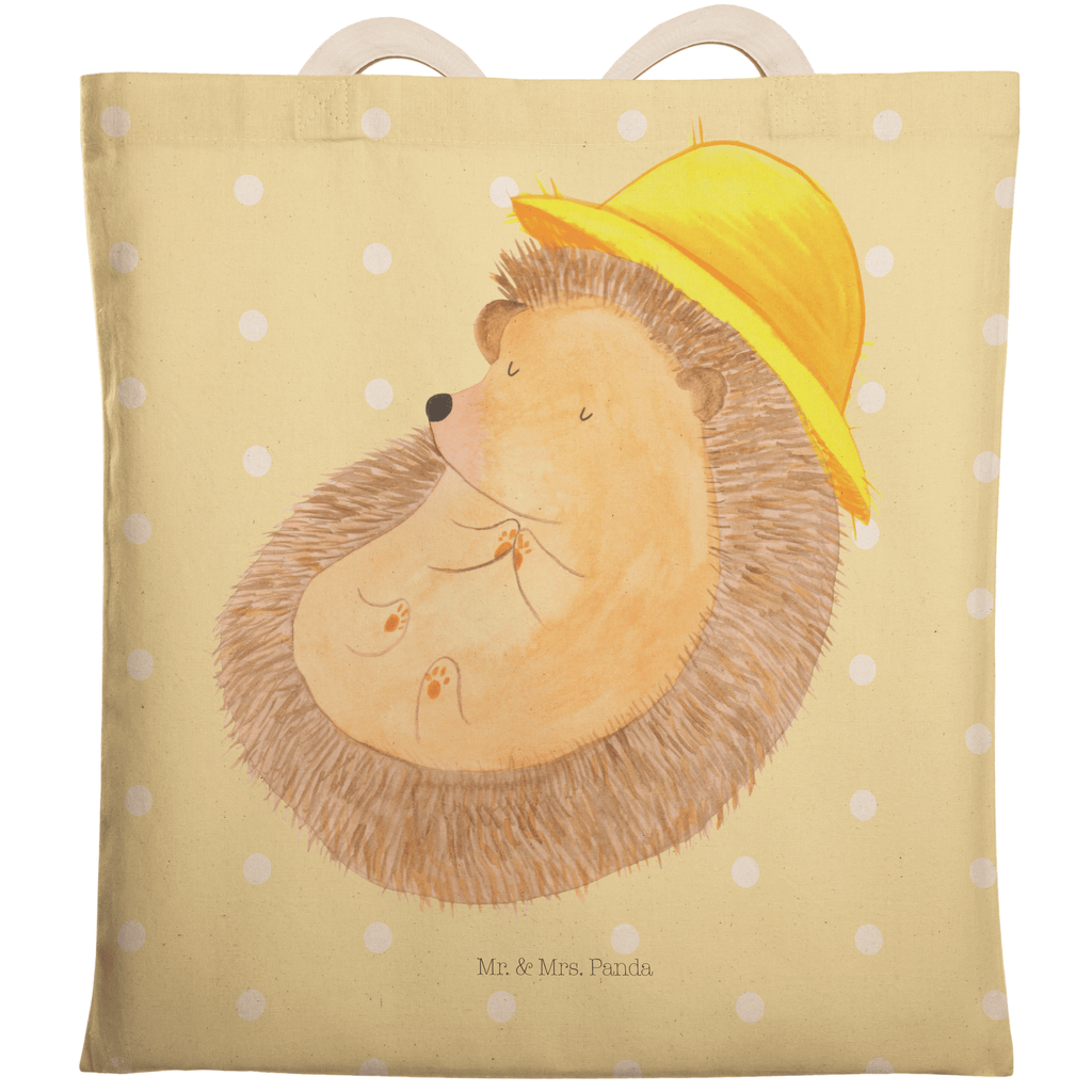 Einkaufstasche Igel betet Tragetasche, Tasche, Beutel, Stofftasche, Baumwolltasche, Umhängetasche, Shopper, Tiermotive, Gute Laune, lustige Sprüche, Tiere, Igel, Igel mit Hut, Sonnenhut, Gott, Amen, beten, Leben, Dankbarkeit, Dankbar sein, dankbar, genießen