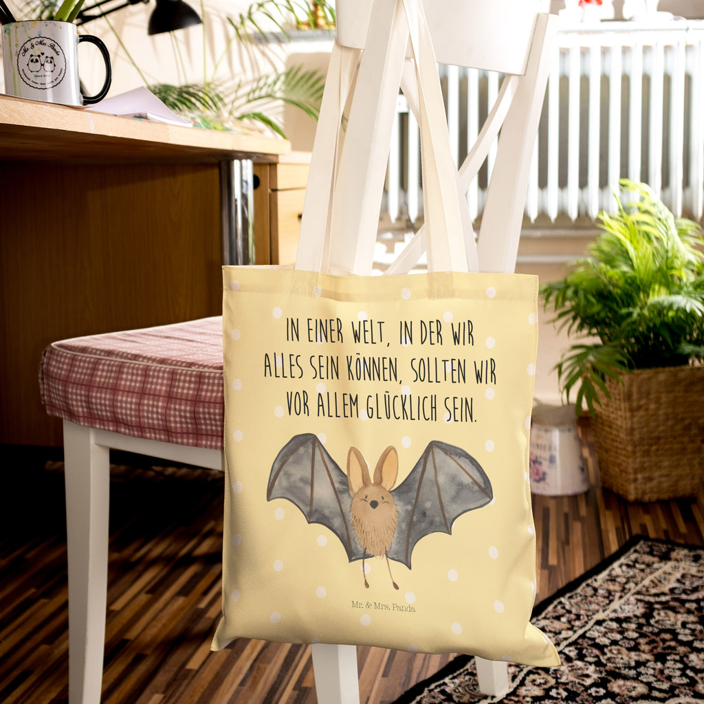 Einkaufstasche Fledermaus Flügel Tragetasche, Tasche, Beutel, Stofftasche, Baumwolltasche, Umhängetasche, Shopper, Tiermotive, Gute Laune, lustige Sprüche, Tiere