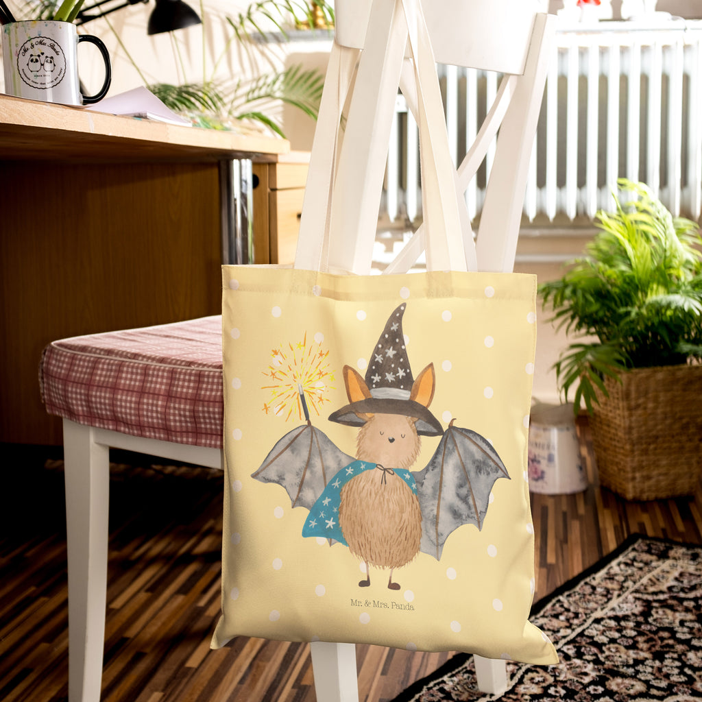 Einkaufstasche Fledermaus Zauberer Tragetasche, Tasche, Beutel, Stofftasche, Baumwolltasche, Umhängetasche, Shopper, Tiermotive, Gute Laune, lustige Sprüche, Tiere, Fledermaus, Fledermäuse, Zauberer, Magier, Frauen, reinsteigern
