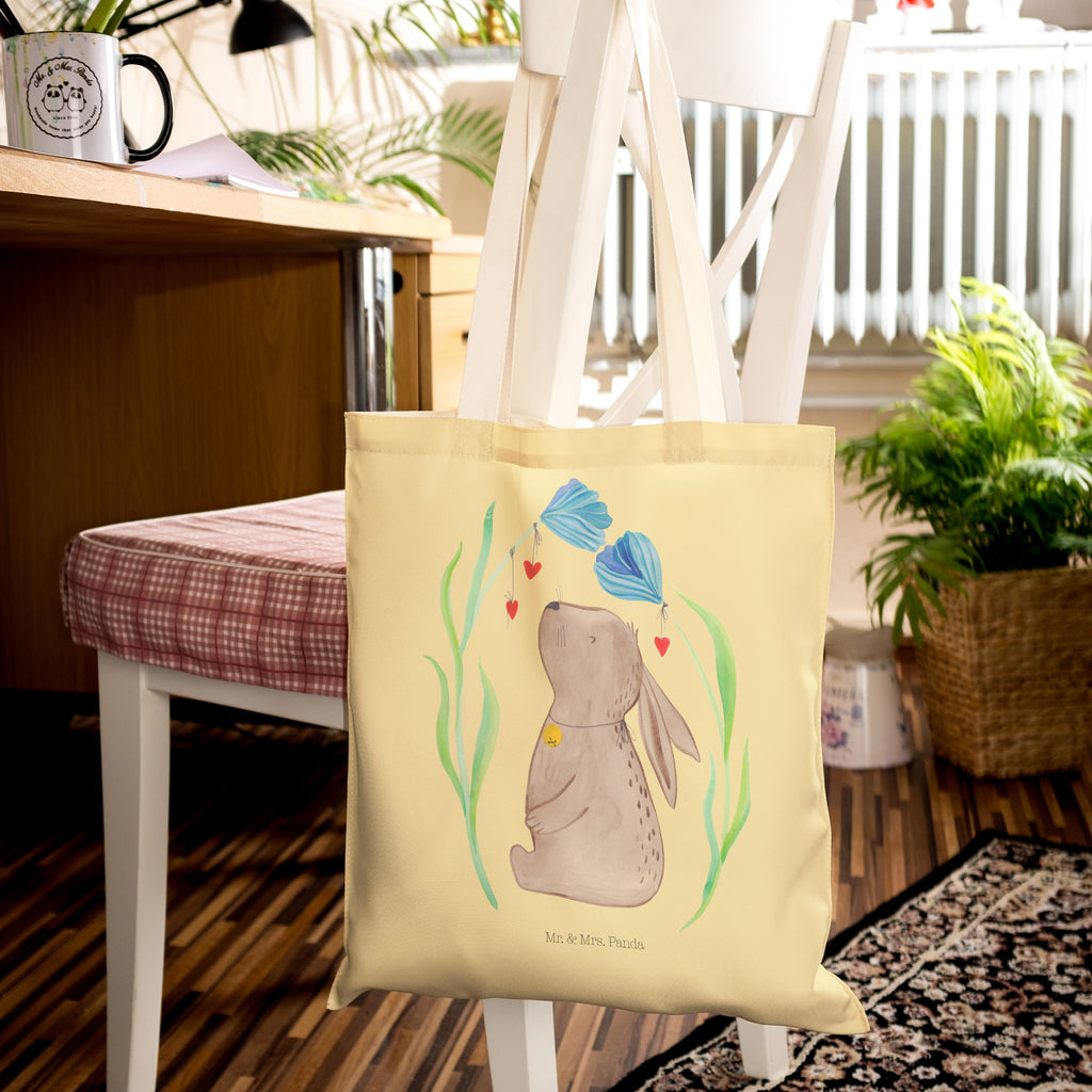 Einkaufstasche Hase Blume Tragetasche, Tasche, Beutel, Stofftasche, Baumwolltasche, Umhängetasche, Shopper, Ostern, Osterhase, Ostergeschenke, Osternest, Osterdeko, Geschenk zu Ostern, Hase, Kaninchen, Kind, Taufe, Taufgeschenk, Geburt, Schwangerschaft, erstes Kind, Kindergeburtstag, Geburtstag, Hoffnung, Träume