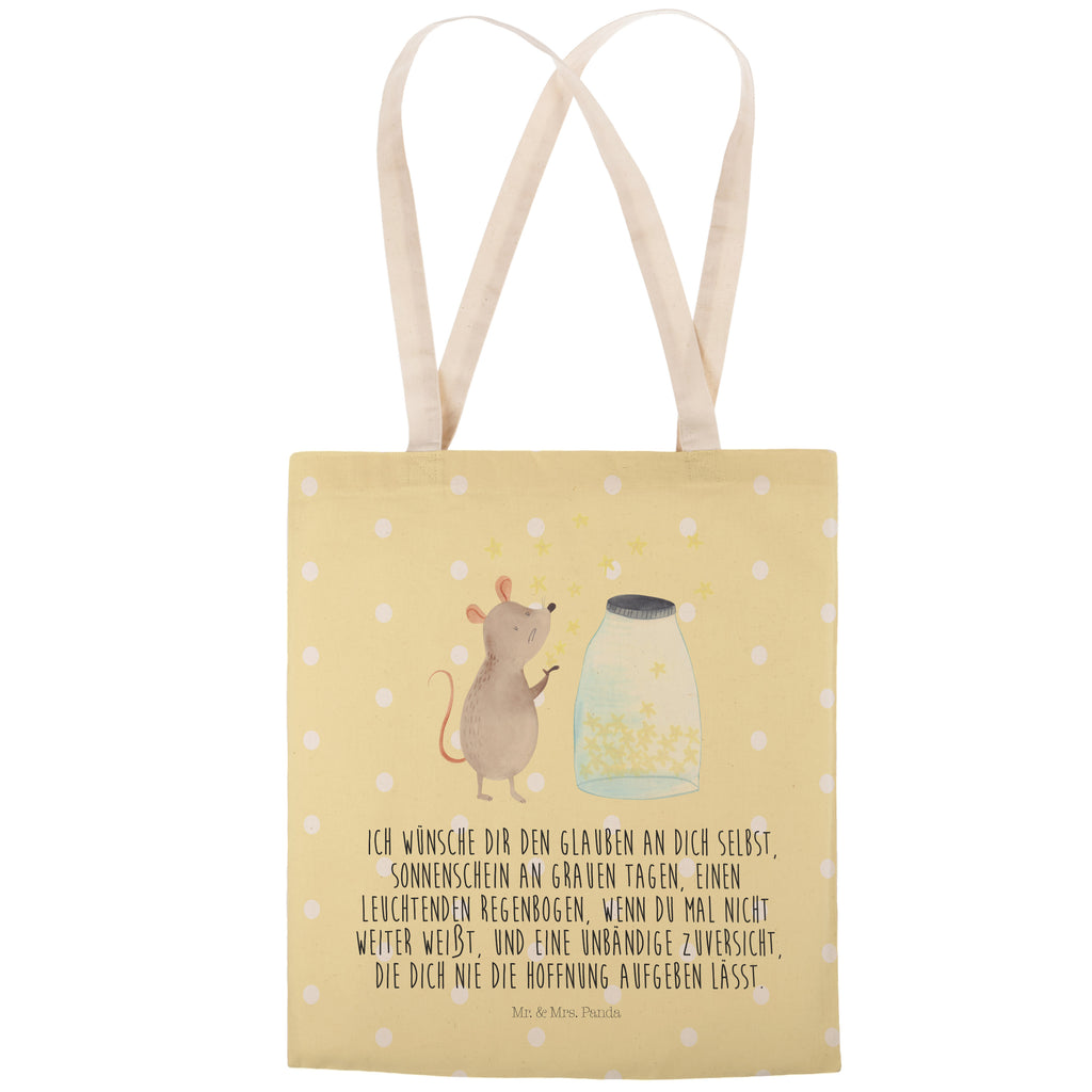 Einkaufstasche Maus Sterne Tragetasche, Tasche, Beutel, Stofftasche, Baumwolltasche, Umhängetasche, Shopper, Tiermotive, Gute Laune, lustige Sprüche, Tiere, Maus, Sterne, Wunsch, Kind, Taufe, Taufgeschenk, Geburt, Schwangerschaft, erstes Kind, Kindergeburtstag, Geburtstag, Hoffnung, Träume