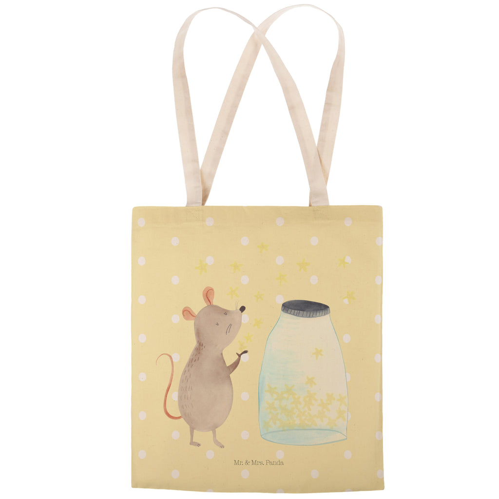 Einkaufstasche Maus Sterne Tragetasche, Tasche, Beutel, Stofftasche, Baumwolltasche, Umhängetasche, Shopper, Tiermotive, Gute Laune, lustige Sprüche, Tiere, Maus, Sterne, Wunsch, Kind, Taufe, Taufgeschenk, Geburt, Schwangerschaft, erstes Kind, Kindergeburtstag, Geburtstag, Hoffnung, Träume