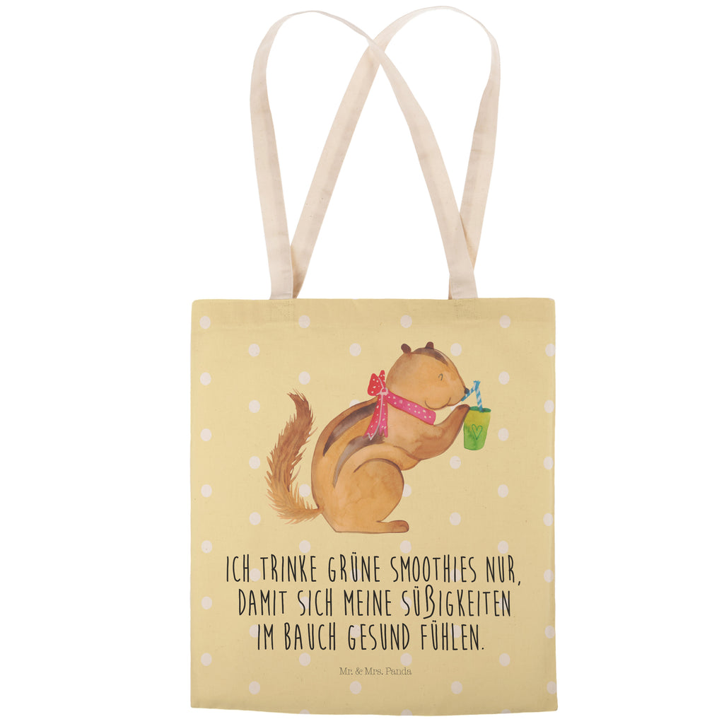 Einkaufstasche Eichhörnchen Smoothie Tragetasche, Tasche, Beutel, Stofftasche, Baumwolltasche, Umhängetasche, Shopper, Tiermotive, Gute Laune, lustige Sprüche, Tiere, Green Smoothies, Diät, Abnehmen, Streifenhörnchen, Eichhörnchen